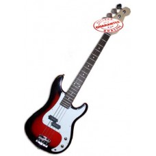 Electric Bass Guitar with Bag, Strap and Tuner, Cherryburst   